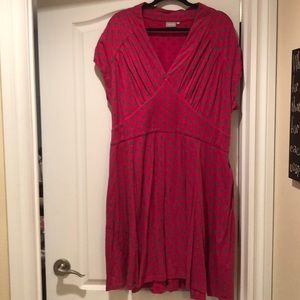 Eshakti pink and aqua knit dress